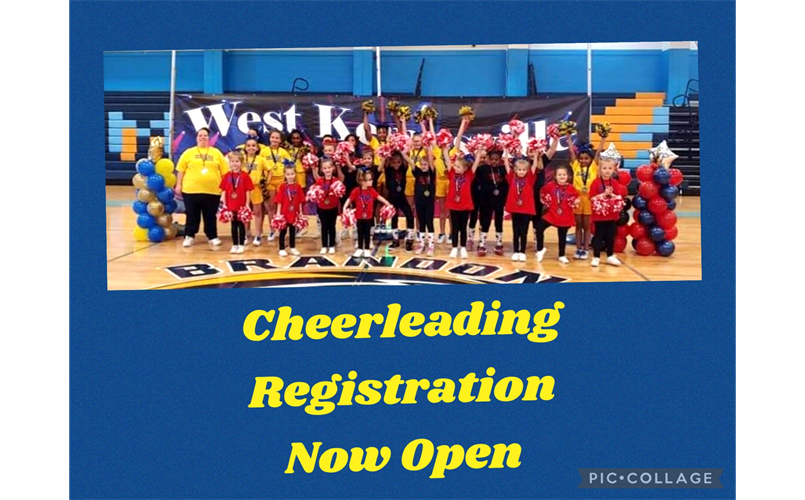 Cheerleading Registration Now Open 